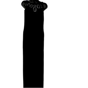 NWT Y2K Laundry Shelli Segal Black 100% Silk Column Evening Retro MAXI Dress